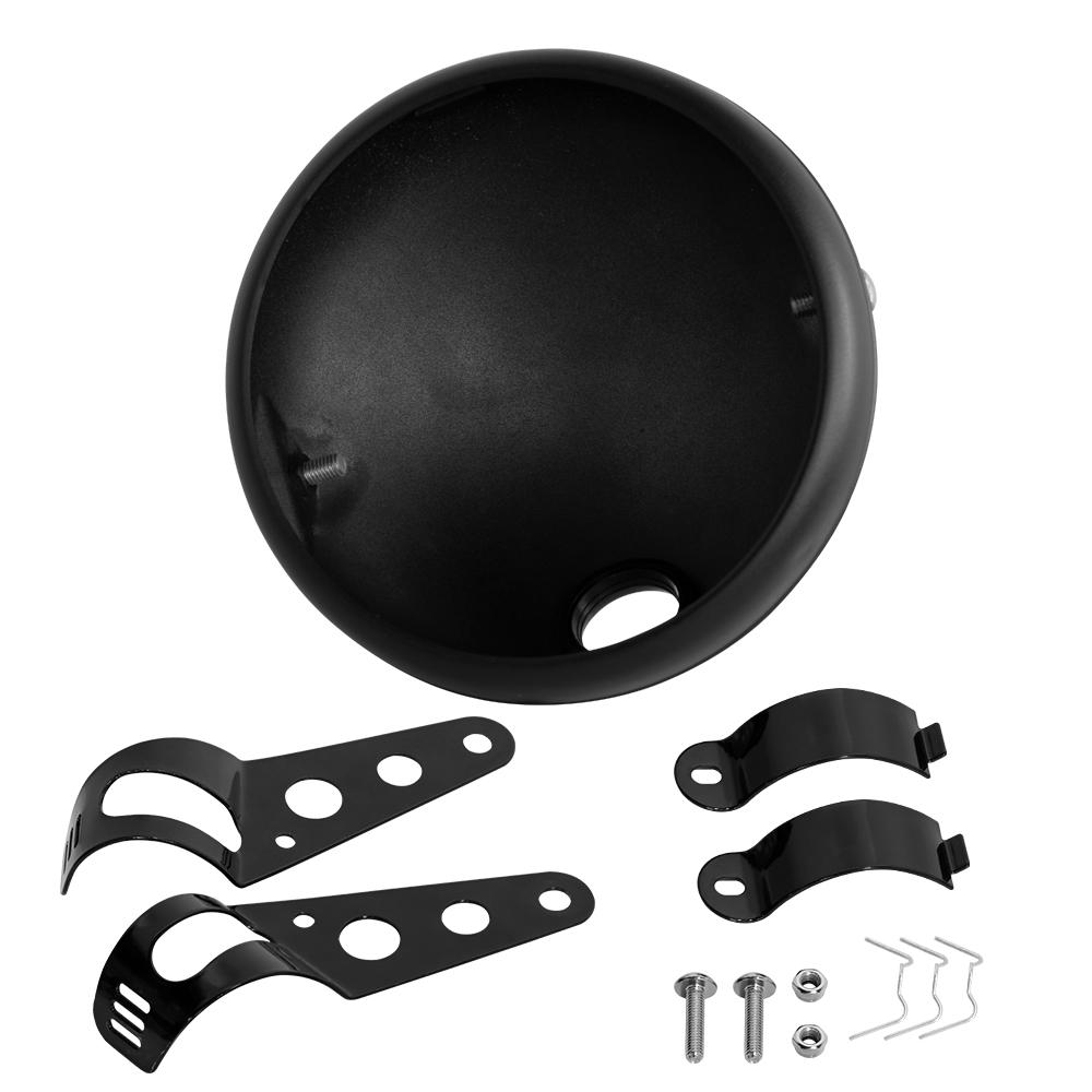 Universal Bucket Shell Lighthouse 7” 7INCH Motorcycle Headlight Cover For LED Headlight Parts Housing Adjustable Mount Bracket