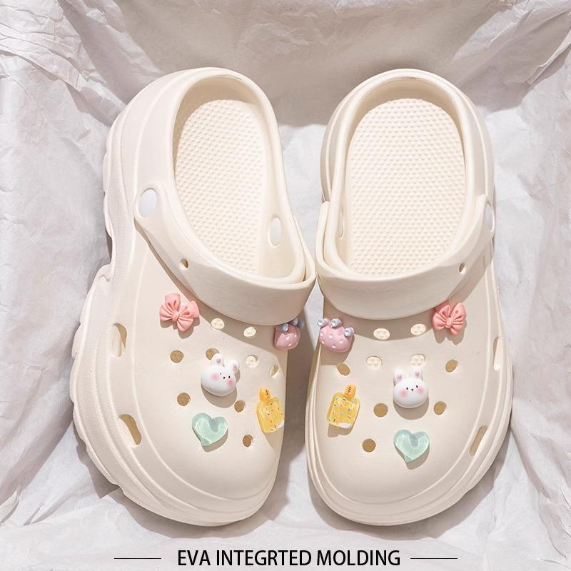 Women's Chunky Height-Boosting Odor-Resistant EVA Beach Sandals - Trendy Summer Baotou Slippers