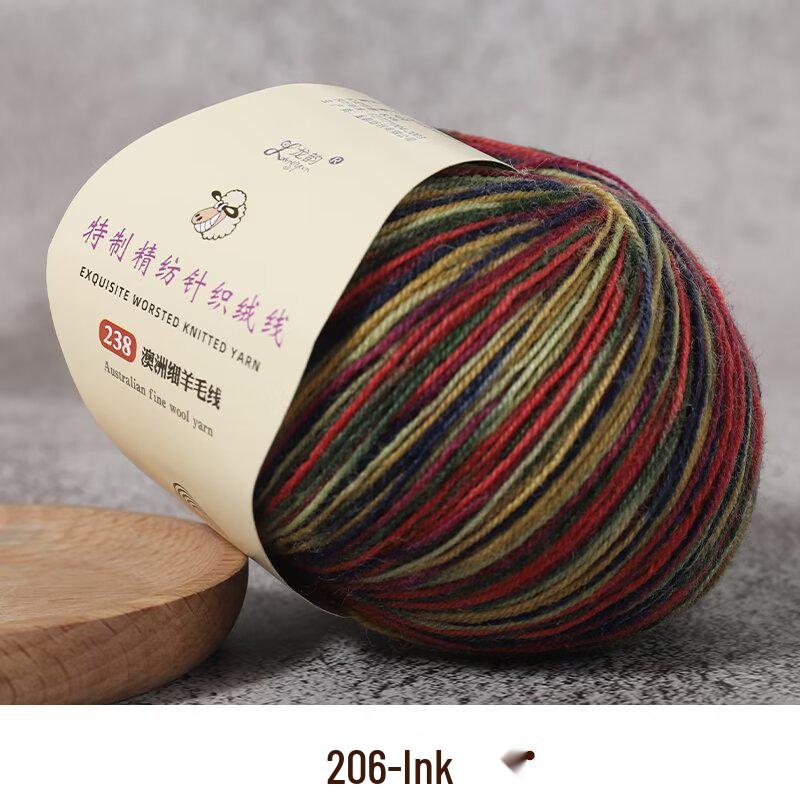 Fine Australian Wool Yarn for Hand-Knitted Sweaters, Hats, and Scarves