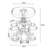 1 Set Beverage Dispenser Food Grade Shatterproof Acrylic 6 Shot Wine Dispenser With Cups Filling Liquid Tools For Home - Bdliv