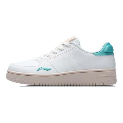 Li Ning Oneplay Antislip Slijtvaste Low-Top Skateschoenen Dames Sneakers Wit Groen AGCR190-2