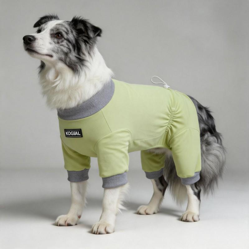 Cotton Full-Body Dog Pajamas With Anti-Lick Design Breathable Quick-Dry Small Medium Breeds Like Bichon Shih Tzu Golden