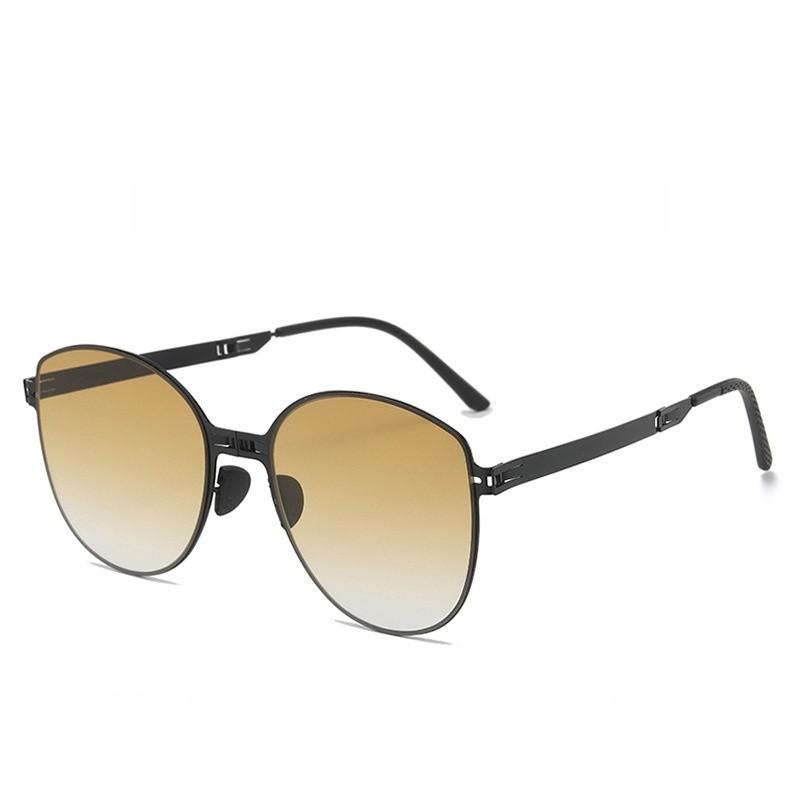 

Fashion Oversized Foldable Sunglasses With Uv400 Protection For Travel And Outdoor Activities Tea