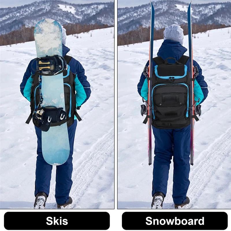 Multifunctional Ski Backpack with Dry/Wet Separation and Large Capacity