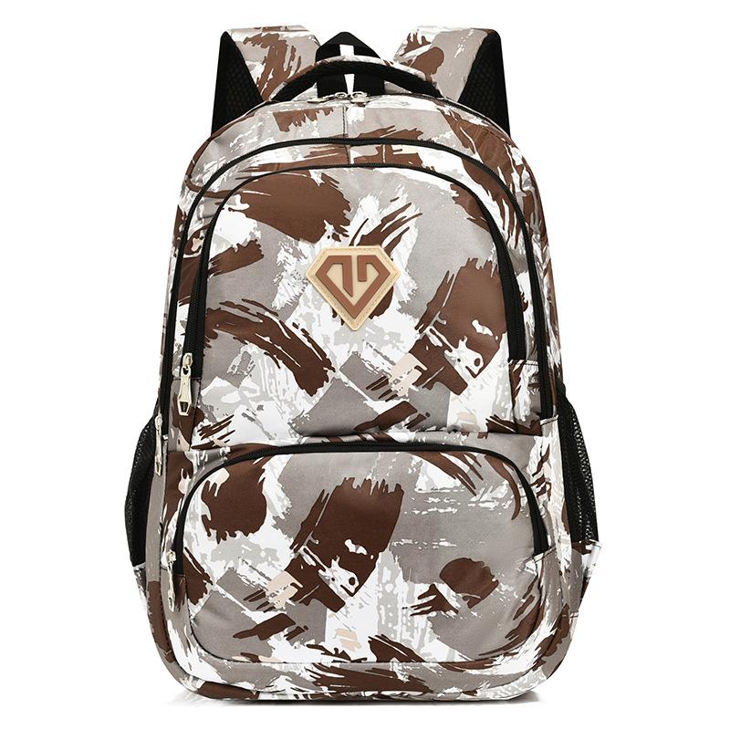 Print Backpack for Men and Women Large Capacity School Travel Bag with Multiple Pockets