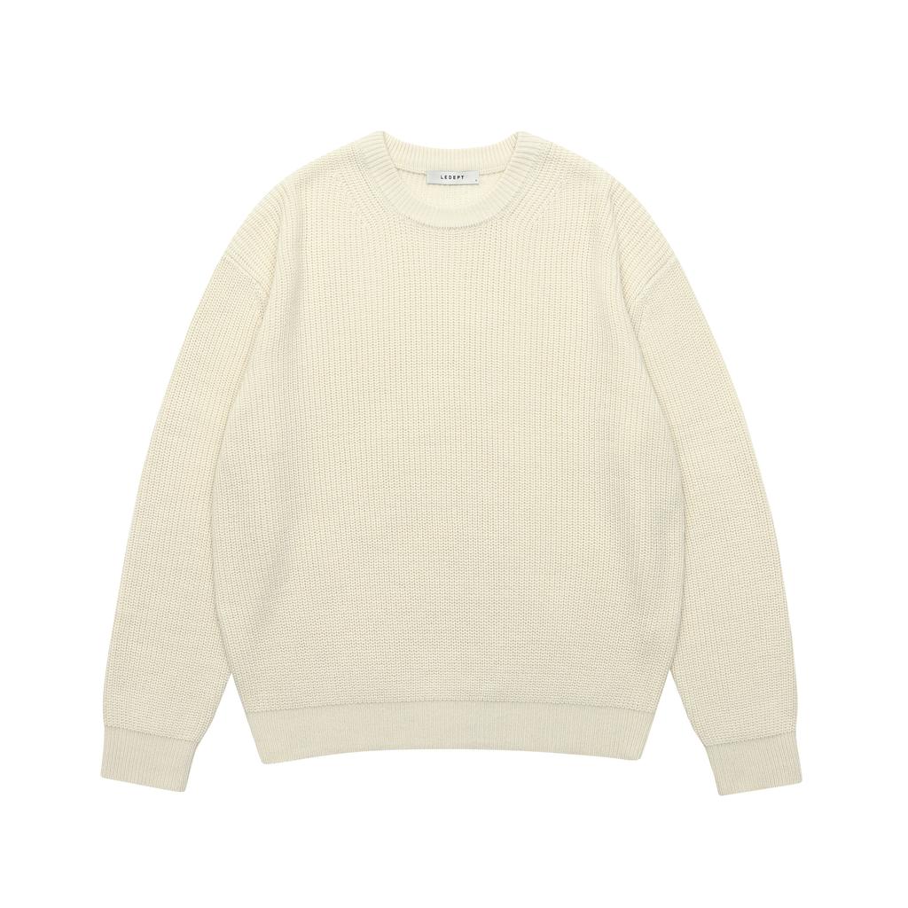 LEDEPT Silk Blending Hachi Round Pullover [5 Colors]