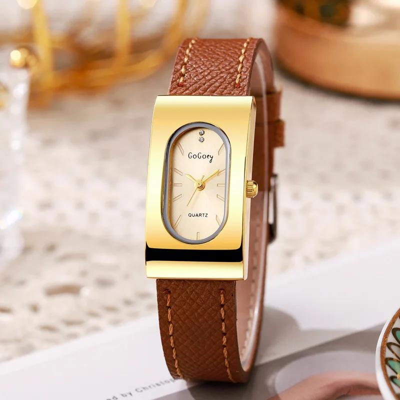 

Luxury Ladies Brand Women Watch Fashion Rectangular Dial Quartz Watch Simple Leather Strap Wristwatches Gift Dropshipping