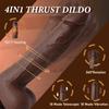 Thrusting Dildo Vibrator Sex Toys With Rotating Heating 9inch Realistic Coffee Telescopic Penis For Anal Clitoral G Spot Stimulation Silicone Dildos