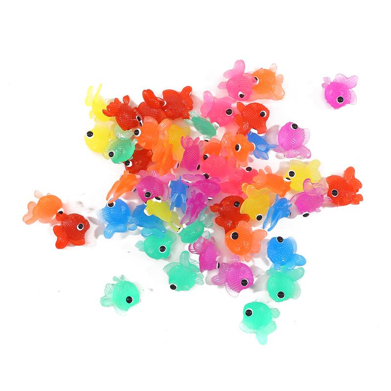 Colorful Simulation Goldfish Model Soft Rubber Gold Fish Small Goldfish Kids Toy Plastic Goldfish Gift Toys For Kids