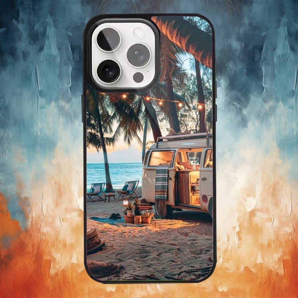 Combi Van Car Outdoor Camping Phone Case For iPhone17,16,15,14,13,12,11 Plus,Pro Max Magnetic Magsafe Wireless Charging