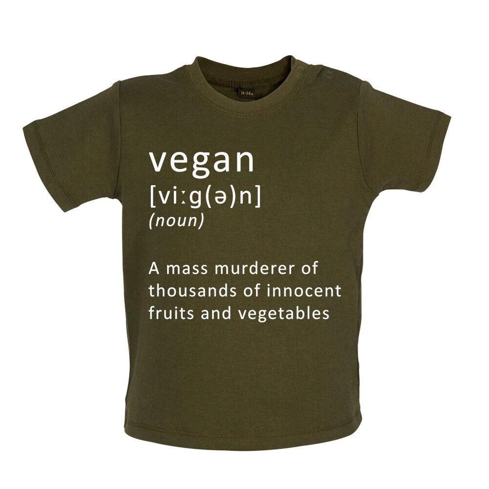 Funny Definition Vegan Baby T-Shirt / Babygrow Plant Based Vegetables Veganuary 100