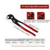 7-12inch Water Pump Pliers Multifunction Automatic Plastic Handle Adjustable Pipe Wrench Large Opening Bathroom Plumbing Tool