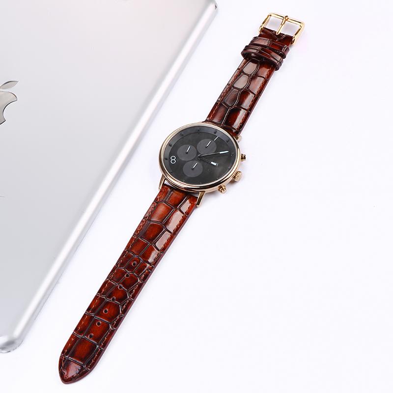 Crocodile Texture Calfskin Leather Watch Strap18mm 20mm 22mm Watchband For Men's Watch Accessories Solid Buckle Blue Green Brown