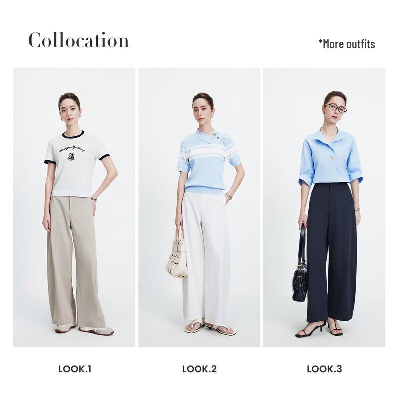 Navigare Women's Loose Wide-Leg Trousers