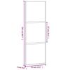 Sliding Door White 76x205 Cm Tempered Glass and Aluminum