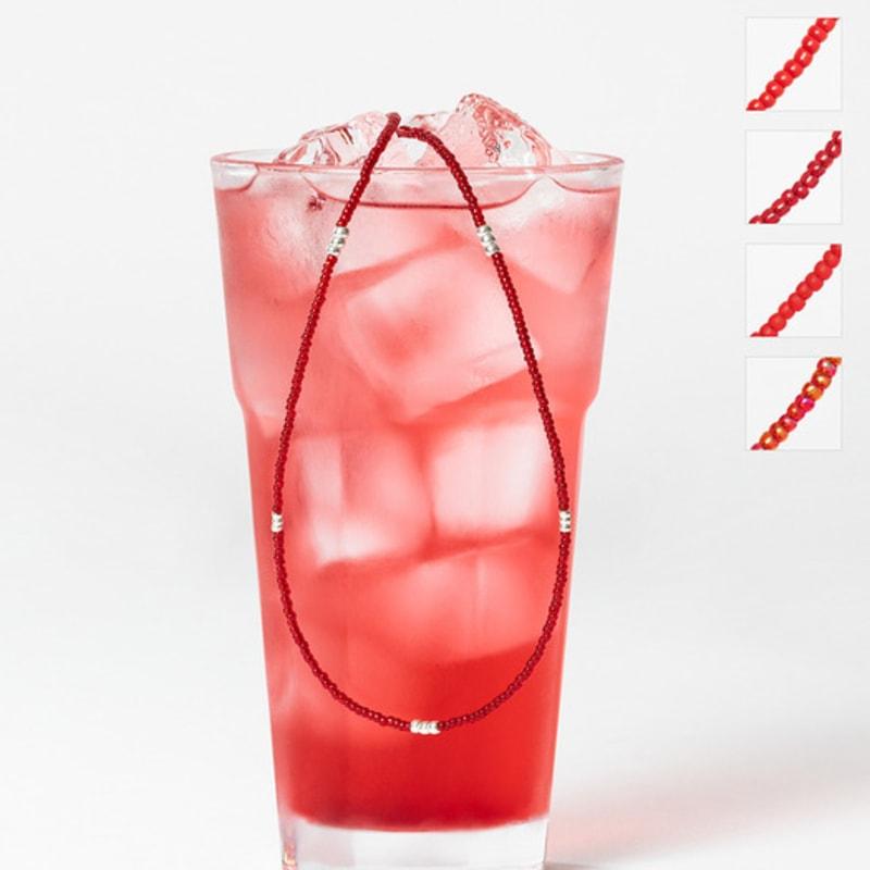 

sickfumedot Ade Necklace - Red S 37cm+5cm