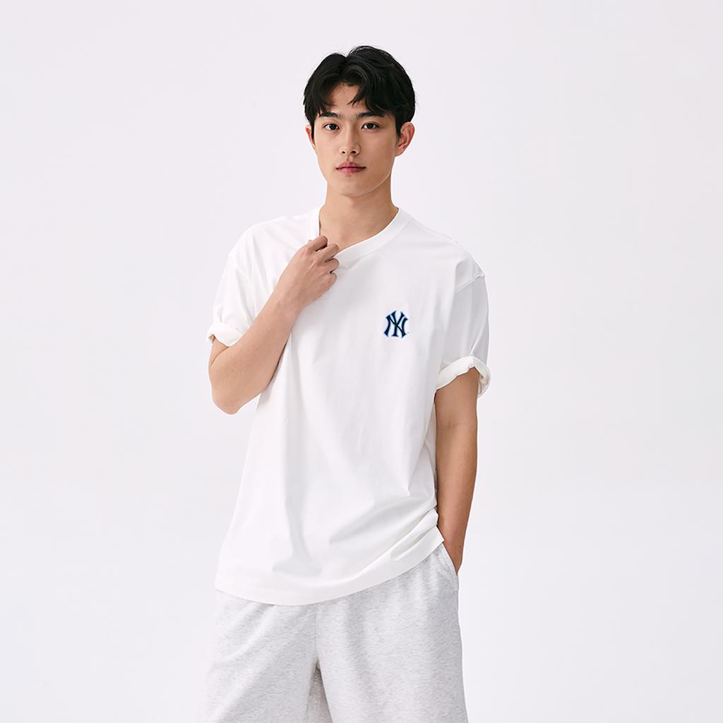 New MLB New York Yankees T Shirts Unisex Ivory 3ATSM0653-50IVS