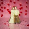 Romantics Loving Elderly Couple Figurine Resins Anniversary Statue Valentines Day Figures Gift for Parent Grandparents