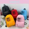 Mochila Infantil de Lona Estilo Coreano Moderno Leve Grande Capacidade Para Escola Idade de 3 a 6 Anos