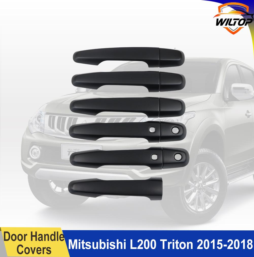 Car Body Kits For Mitsubishi L200 Triton 2015-2018 ABS Matte Black Auto Parts Front&Rear Light Covers Car Exterior Accessorie