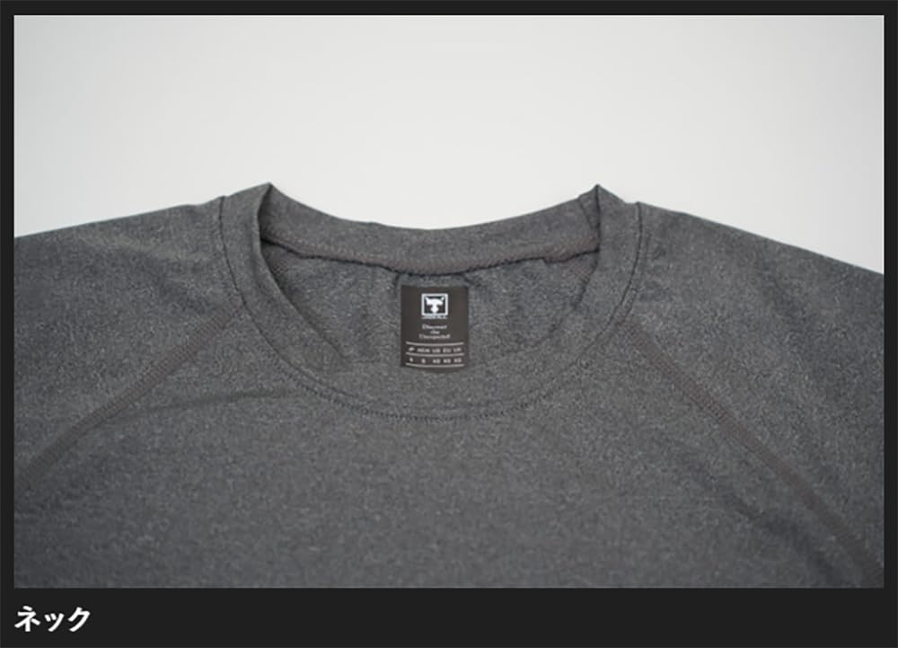 JACKALL UV Stretch Long Sleeve Size T-Shirt, Black, S, LT-B001