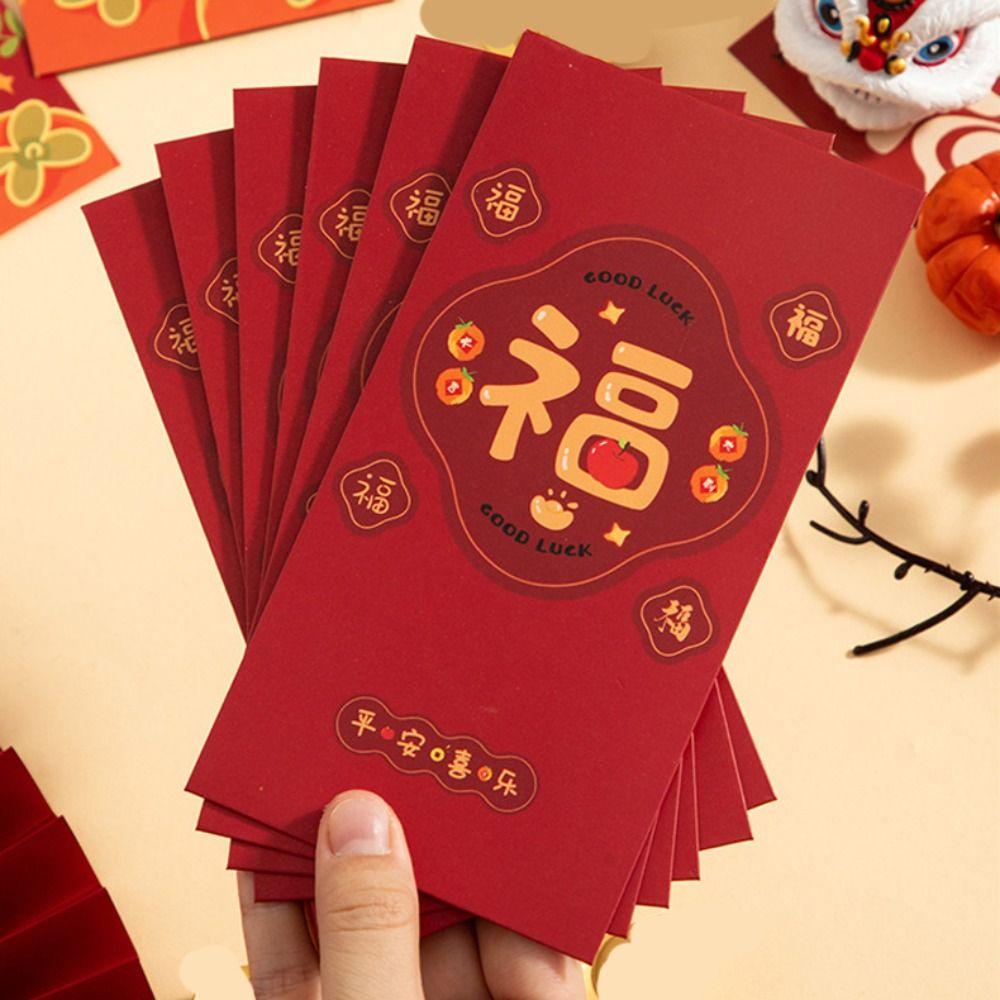 30PCS Red Pocket Luck Money Envelopes Vintage Money Pocket New Year Red Envelope  Chinese New Year