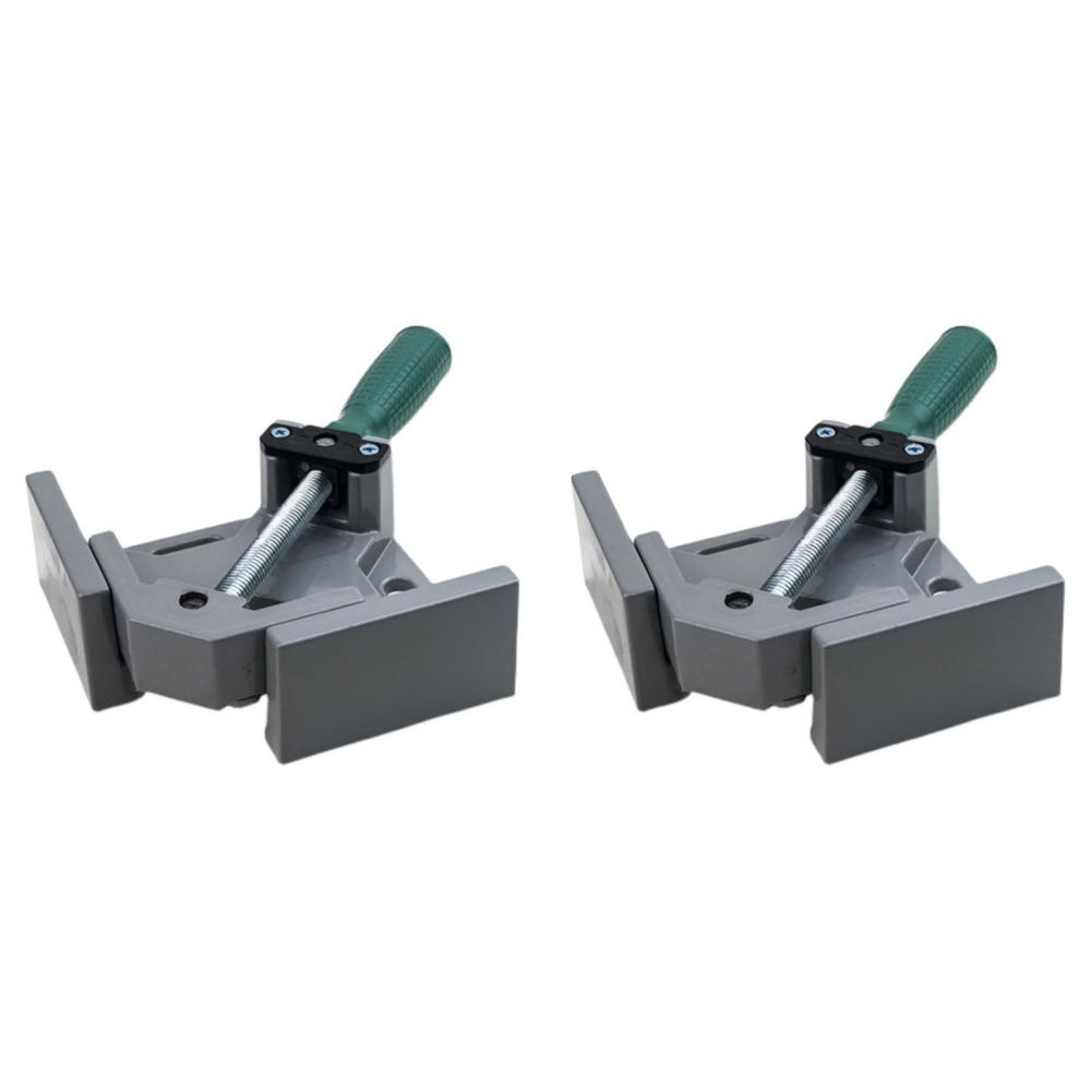 1/2Pcs 90 Degrees Angle Clamp Aluminum Alloy Clamp Single Handle Adjustable Swing Jaw for Carpentry Picture Frame Metal Welding