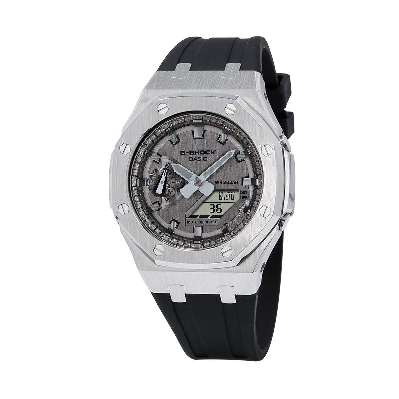 CASIO Unisex Full Metal Series Watch GM-2100MF-5- Silver Dial Tapes