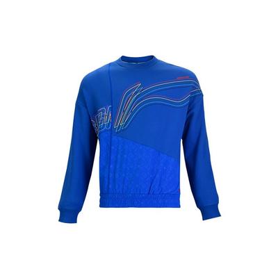 Sudadera Li Ning Casual Tenis Sport Color Block Cuello Redondo Hombre azul AWDQ821-3
