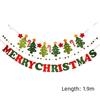 Merry Christmas DIY Christmas Banner LED String Light Hanging Pendant Hanging Bunting Xmas Felt Flag Shopping Mall Decor