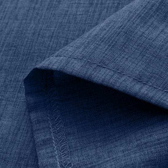 Short Sleeve Beach Shirt Stand Collar Men Solid Color Slim Fit Casual Shirt Streetwear