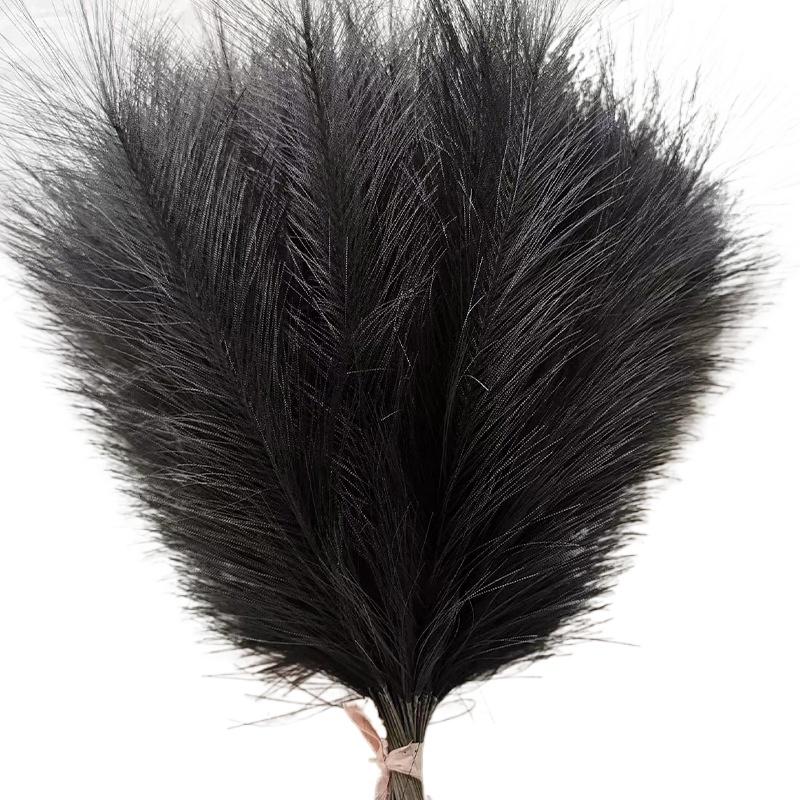 10PCS/42CM Single fork Simulation Reed DIY Flower Wall Vase Simulated Reed Pampas Grass Artificial Grass