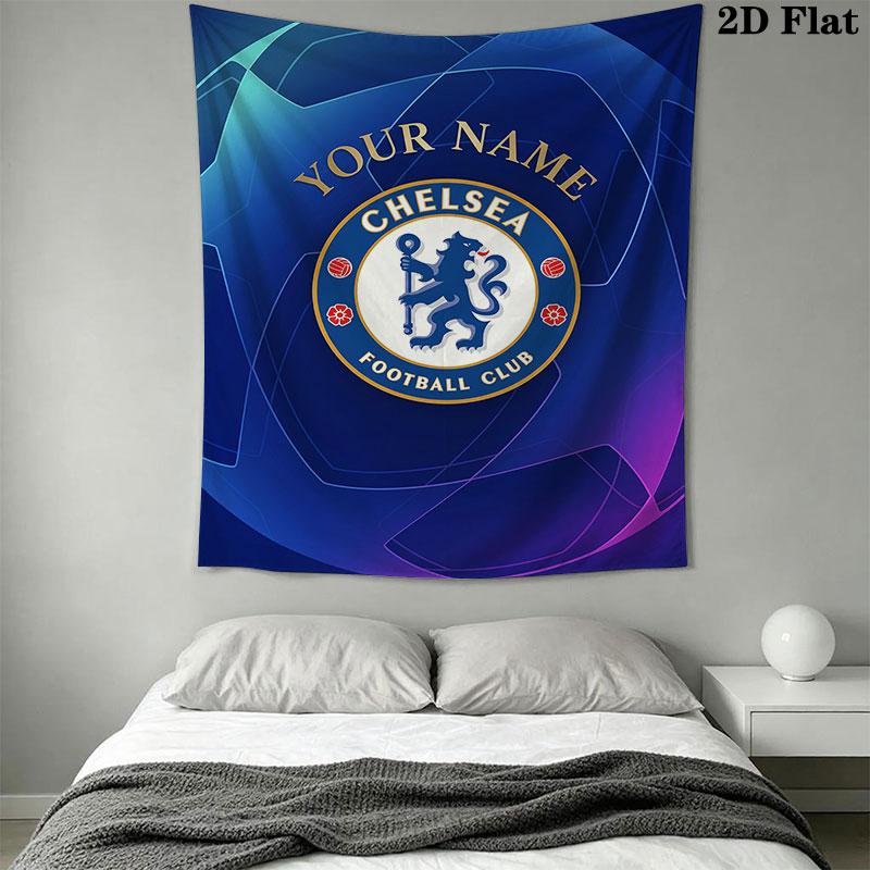 Custom Chelsea F.C Wall Hanging Printed Fabric Blanket Decorative Tapestries for Bedroom Living Room Home Decor
