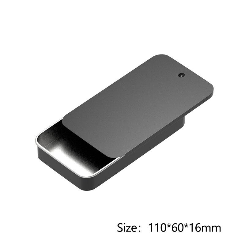 Mini Iron Box Slide Cover Storage Box Wedding Jewelry Pill Case Portable Tin Box