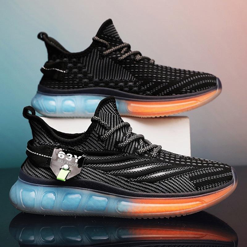 Sneakers Men's spring and summer air cushion sole running shoes Outdoor trend one-pedal rebound breathable men's shoes