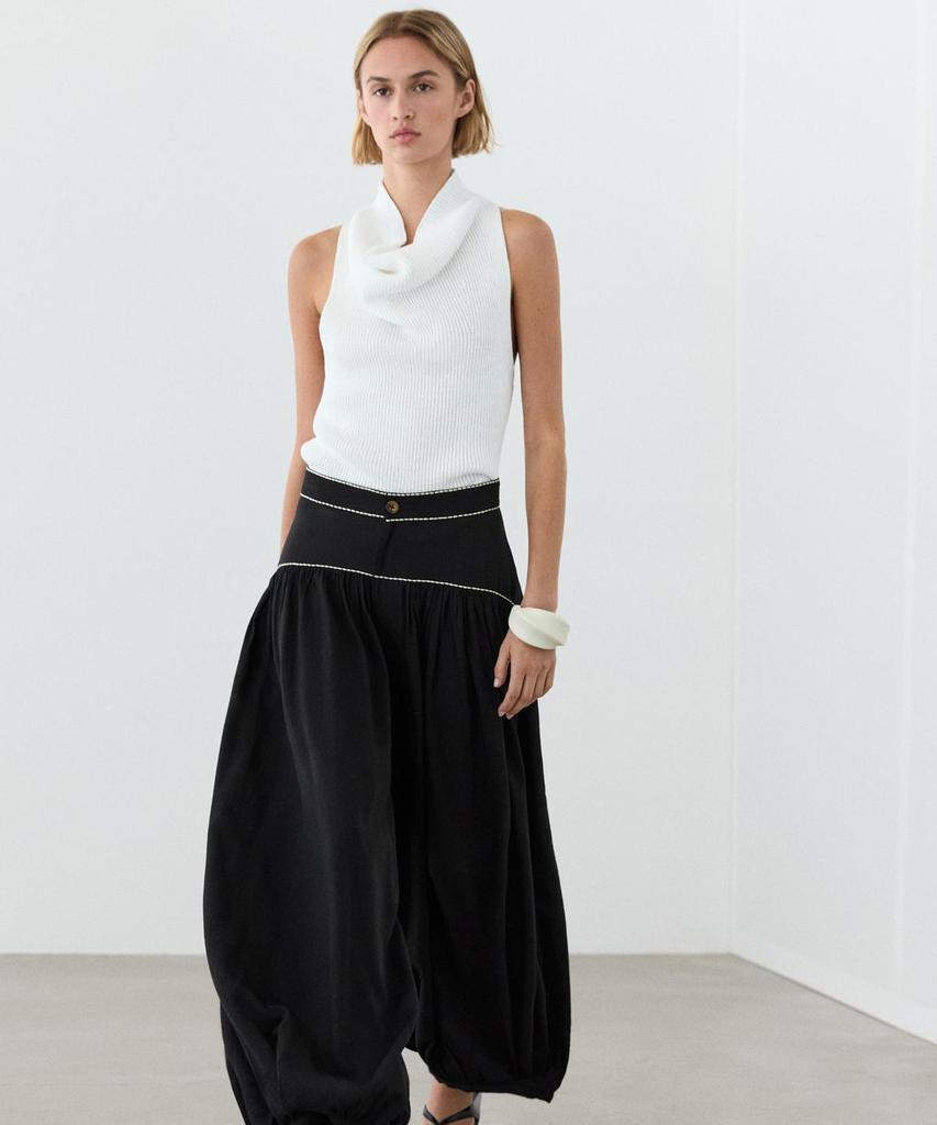 Masimodutti Contrast Fluid Pants