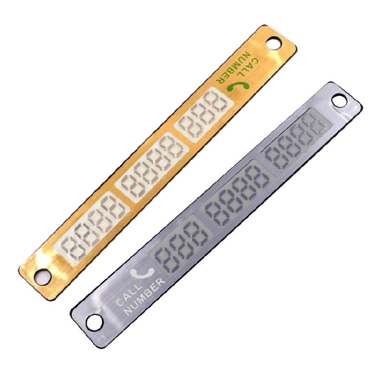 Luminous SUV Temporary Parking Card Hide Phone Number Plate Car Ornament Decor