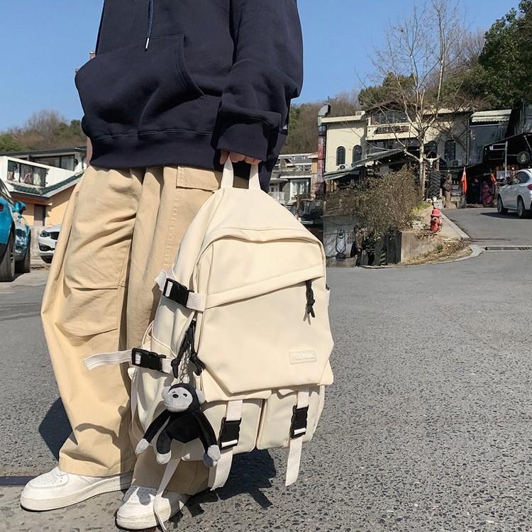 Korean Version of New Large Capacity Student Backpack, Trendy and Cool Campus Backpack, Simple and Casual Travel Backpack