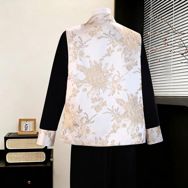 2026 Spring Collection: Elegant Gold Velvet Vest Suit for Women (Three-Piece Set) 3XL [120-135 jin]