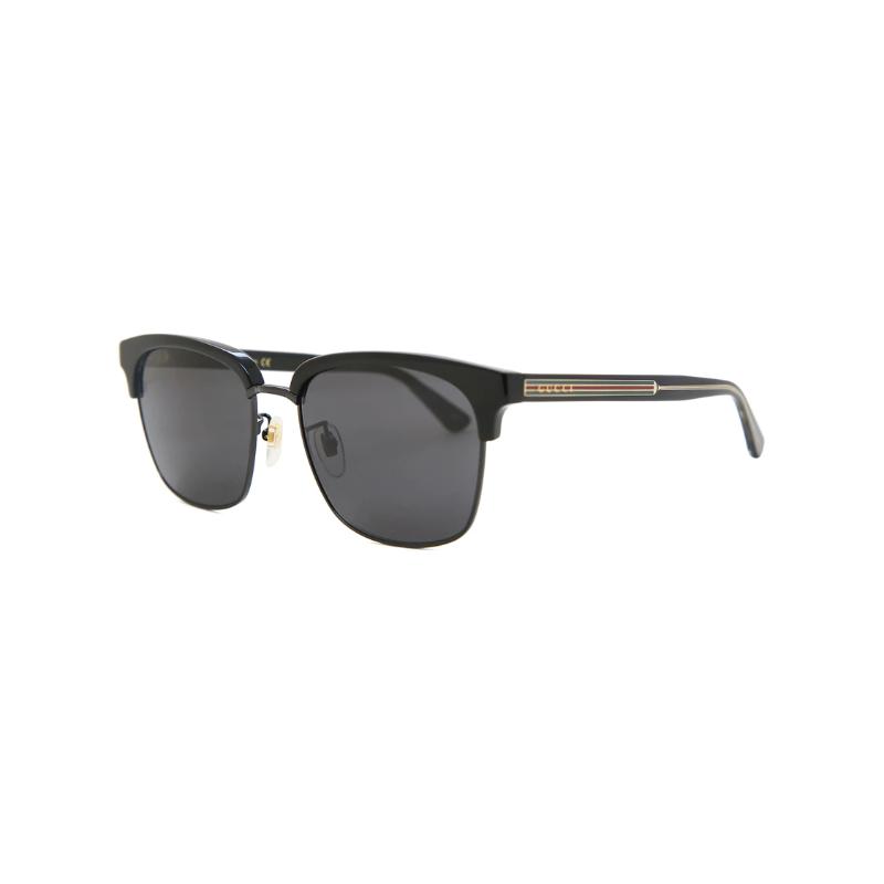 

GUCCI Letter Logo Irregular Sunglasses Men s Black 56