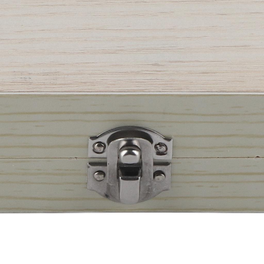 Trälåda med lås Förvaring för labbglas Färdigpreparerade mikroskopglas Förvaringsverktyg