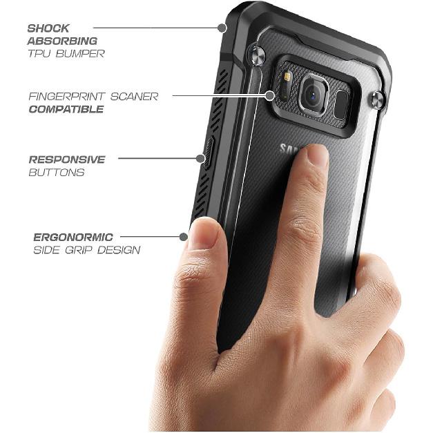 SupCase Samsung Galaxy S8 Active Case, Unicorn Beetle Series Premium Hybrid Protective Frost Clear Case for Samsung Galaxy S8 Active 2017 Release