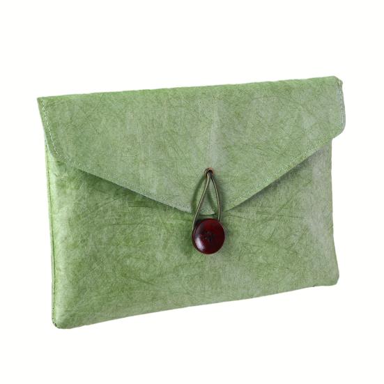 Dossier en Papier Tyvek avec Chemise Enveloppe Portfolio Imperméable avec Fermeture à Bouton Housse de Protection Portable pour Tablette IPad Documents