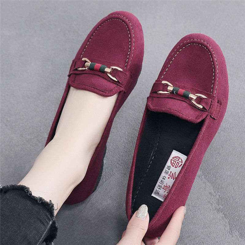 Polyurethane Sole Old North Cloth Shoes Women's Single Shoes Doudou Shoes Black Work Shoes Flat Sole Maternity Shoes Mother Shoes Large Size