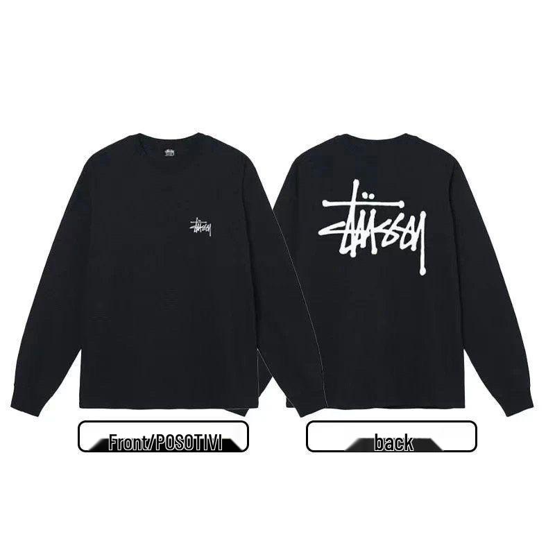 Sudadera Unisex con Estampado Stusy de Algodón Puro con Cuello Redondo - Estilo Moderno, Holgado y Casual