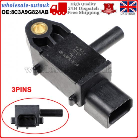 DPF Exhaust Pressure Sensor 8C3A9G824AB For Ford 1.5 1.6 TDCi Focus Transit