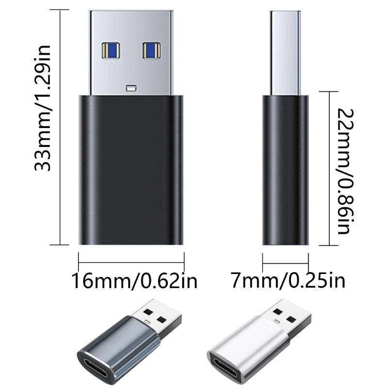 Short USB C to USB Adapter USB Type C Female to USB3.0 Male Adapter Connectors OTG Adapter for Phone Laptops