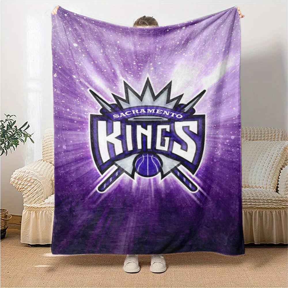 Sacramento Kings Print Flanelldecke Hohe Qualität Warm Gemütlich Decke für Alle Jahreszeiten Perfekt für Geschenke Heimdekoration