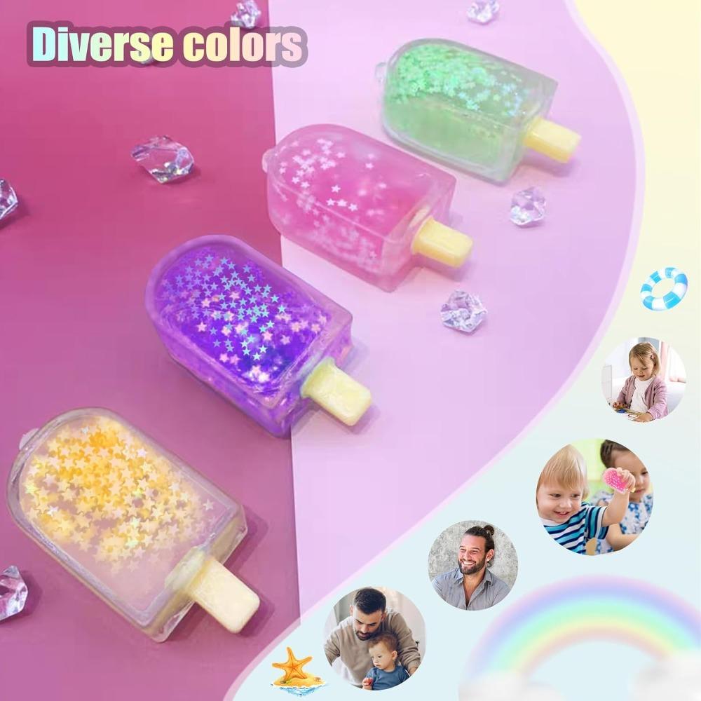 Cute Kawaii Squishy Fidget Toy Ice Cream Cube, Stress Relief Sensory Toys For Anxiety Adhd Kids Adults, Soft Tpr Desk Decor Gift