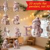 Yousheng Alphabet Snowman Advent Calendar 2025 26 Days Pink Acrylic Christmas Countdown Ornaments with Letters A to Z Cute Hanging Decor for Tree